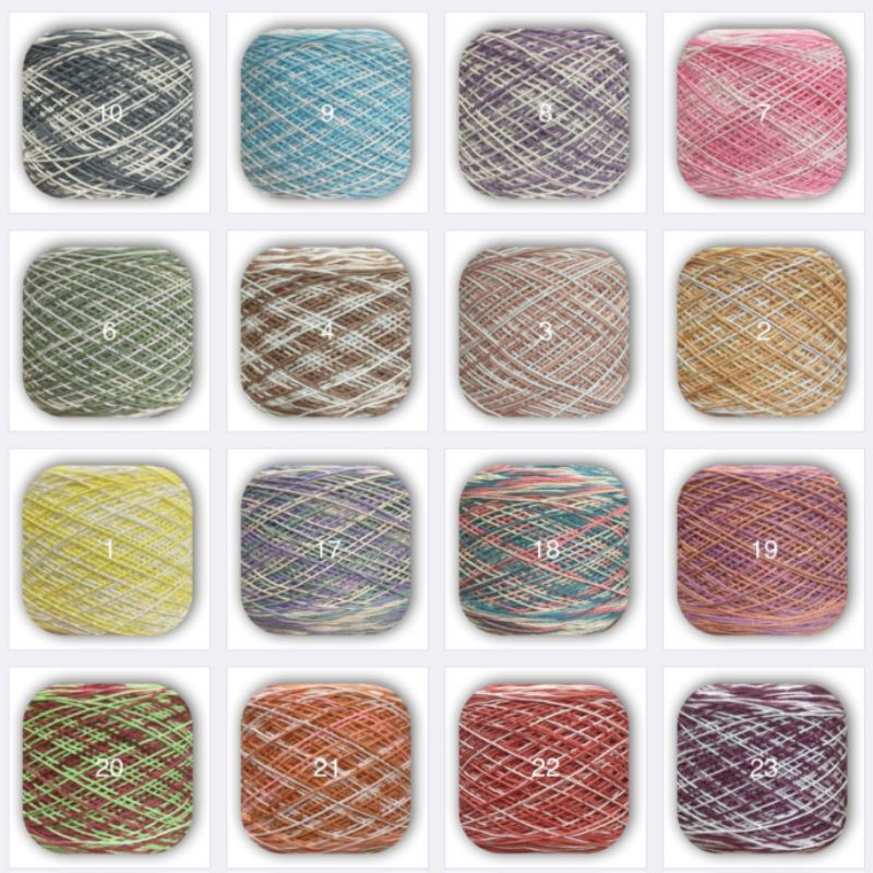 Sợi Cotton Việt Nam 1mm màu loang cuộn 100g