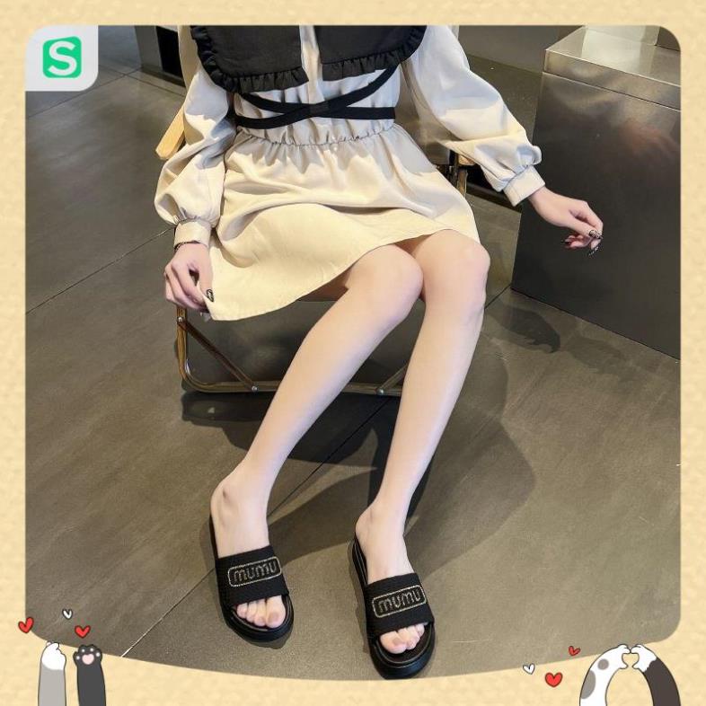 Dép Bánh Mỳ Nữ MUMU Độn Đế Siêu Hót Trends