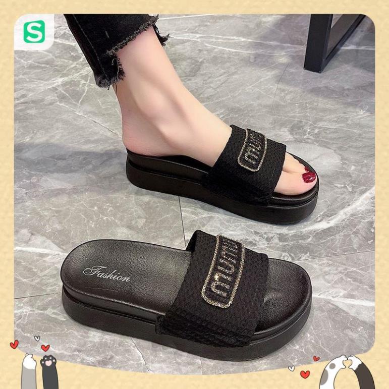 Dép Bánh Mỳ Nữ MUMU Độn Đế Siêu Hót Trends