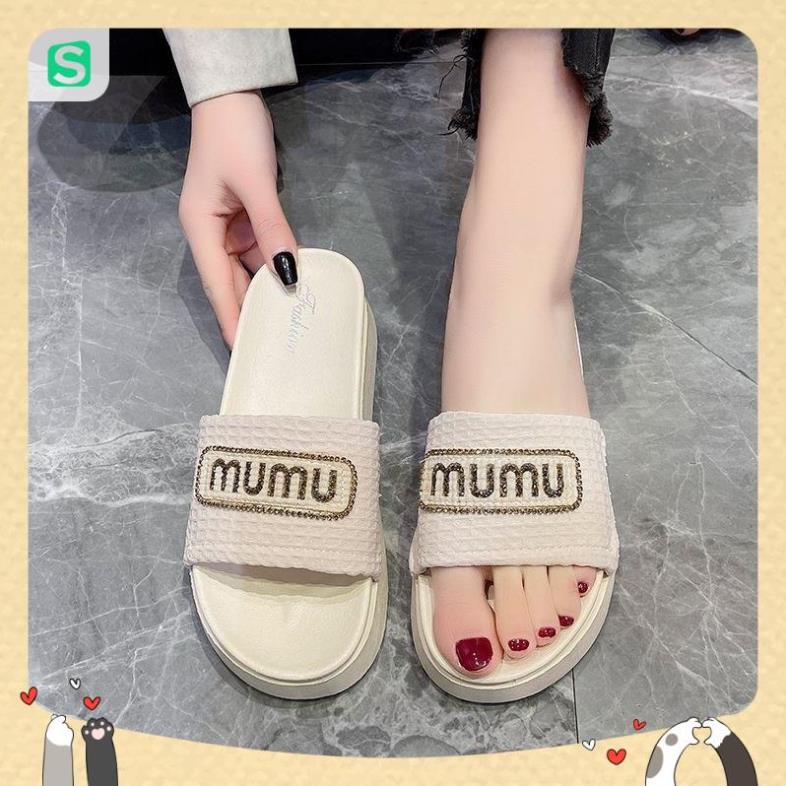 Dép Bánh Mỳ Nữ MUMU Độn Đế Siêu Hót Trends