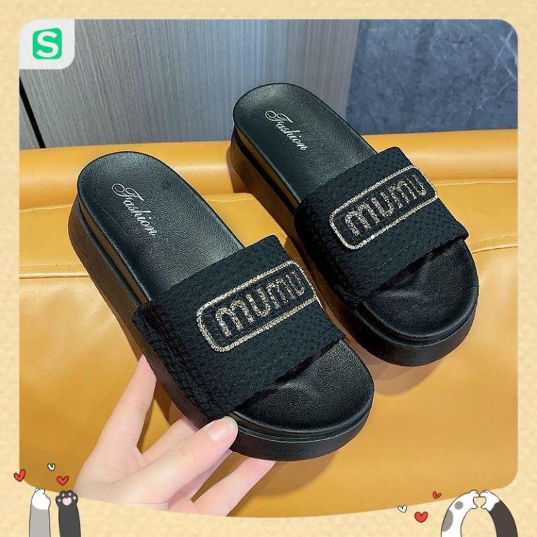 Dép Bánh Mỳ Nữ MUMU Độn Đế Siêu Hót Trends