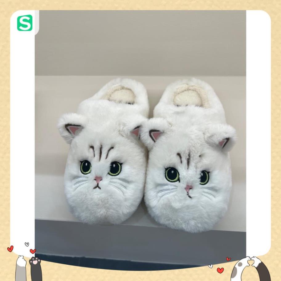 Dép Bông Mang Trong Nhà Hình Mèo Cục Súc Dễ Thương Fullsize Hot Hit Dành Cho Nam Nữ 2022