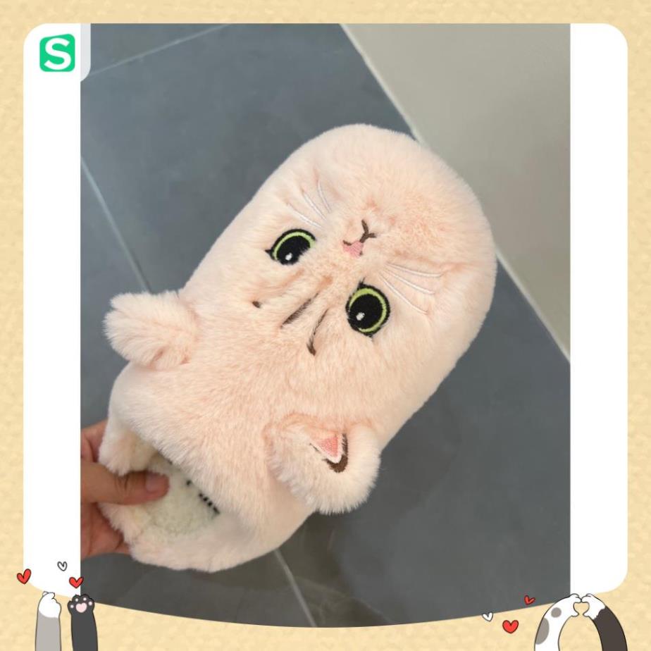 Dép Bông Mang Trong Nhà Hình Mèo Cục Súc Dễ Thương Fullsize Hot Hit Dành Cho Nam Nữ 2022