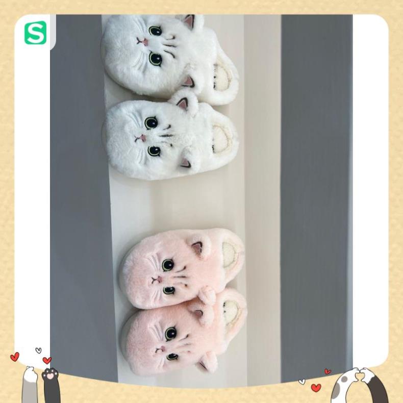 Dép Bông Mang Trong Nhà Hình Mèo Cục Súc Dễ Thương Fullsize Hot Hit Dành Cho Nam Nữ 2022