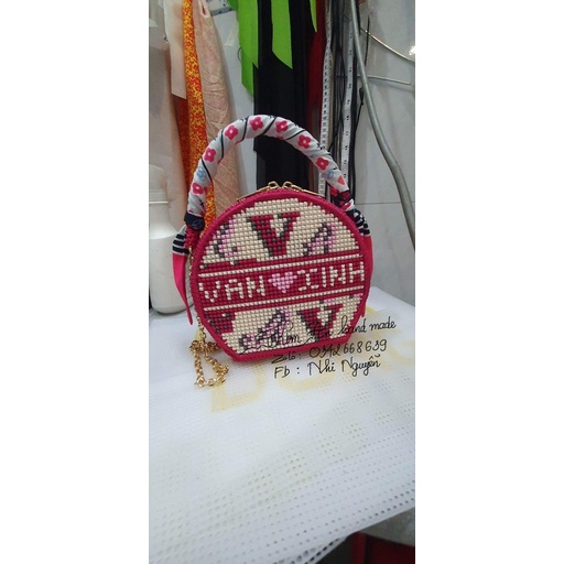 CANVAT CẮT VẼ SẴN TÚI TRỐNG TRÒN