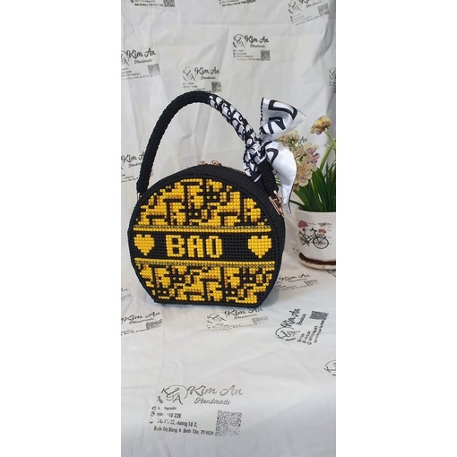 CANVAT CẮT VẼ SẴN TÚI TRỐNG TRÒN