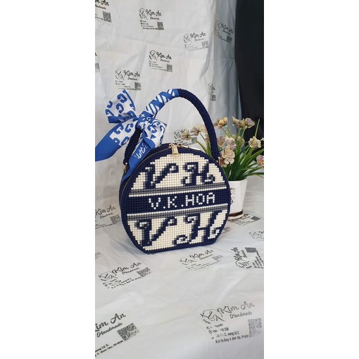 CANVAT CẮT VẼ SẴN TÚI TRỐNG TRÒN