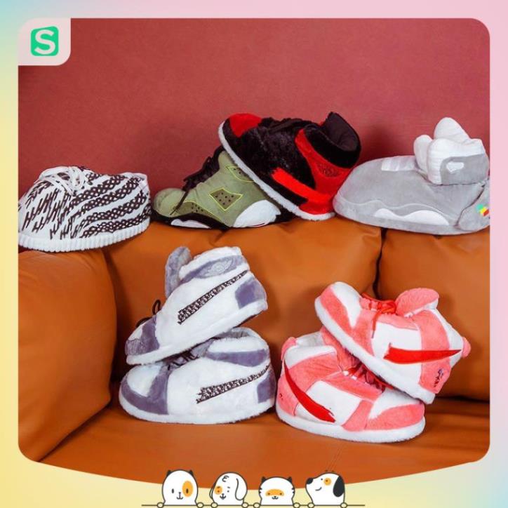Giày Bông Sneaker đi trong nhà đế cao su đi ra đường được