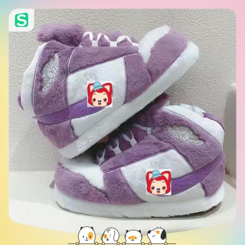 Giày Bông Sneaker đi trong nhà đế cao su đi ra đường được