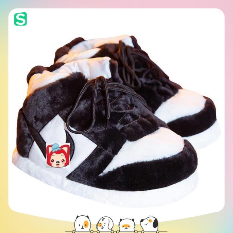 Giày Bông Sneaker đi trong nhà đế cao su đi ra đường được