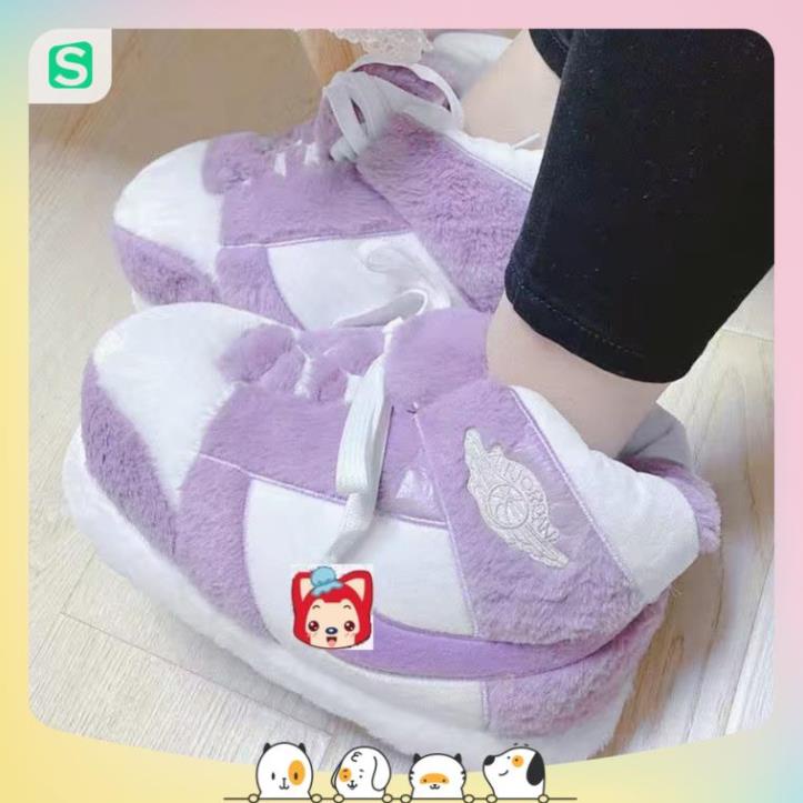 Giày Bông Sneaker đi trong nhà đế cao su đi ra đường được