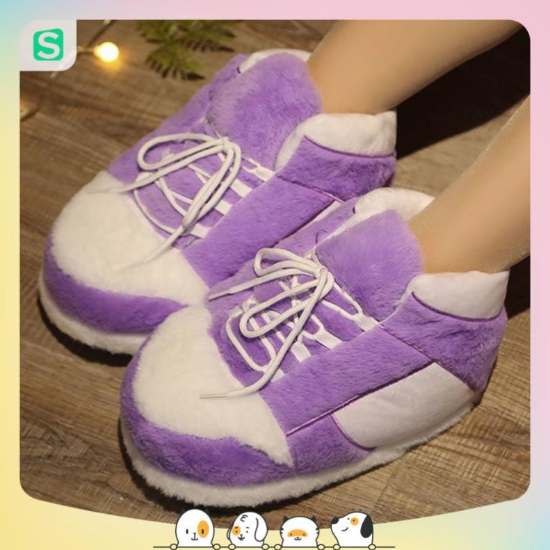 Giày Bông Sneaker đi trong nhà đế cao su đi ra đường được