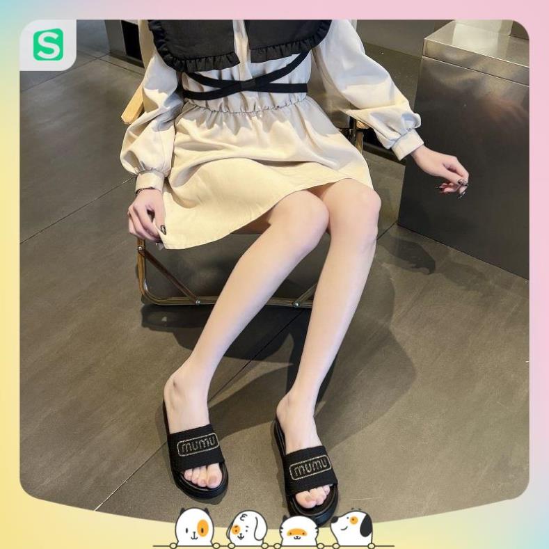 Dép Bánh Mỳ Nữ MUMU Độn Đế Siêu Hót Trends