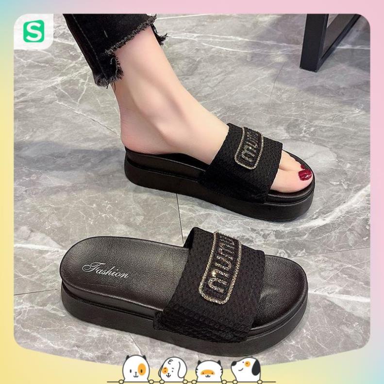 Dép Bánh Mỳ Nữ MUMU Độn Đế Siêu Hót Trends