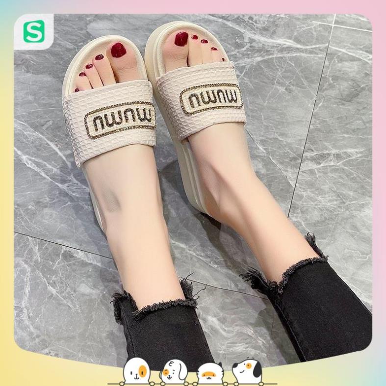 Dép Bánh Mỳ Nữ MUMU Độn Đế Siêu Hót Trends