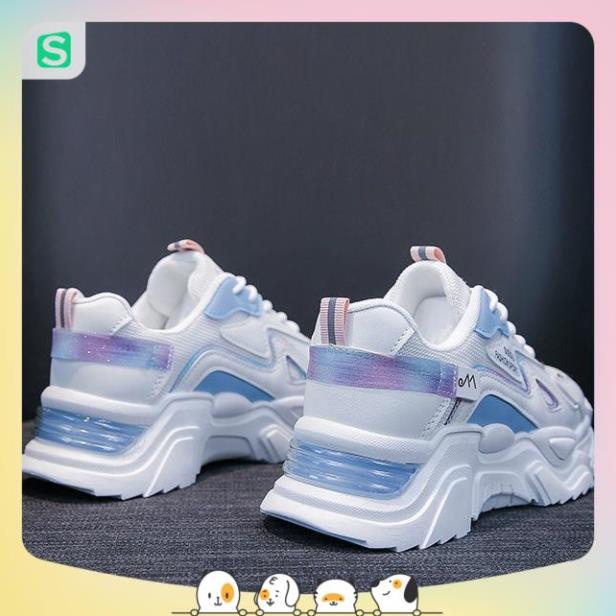 Giày Thể Thao Nữ Màu Trắng Đế Cao 5cm Kiểu Dáng Năng Động Trẻ Trung,Giày Nữ Mẫu Mới Êm Chân Thoáng Khí