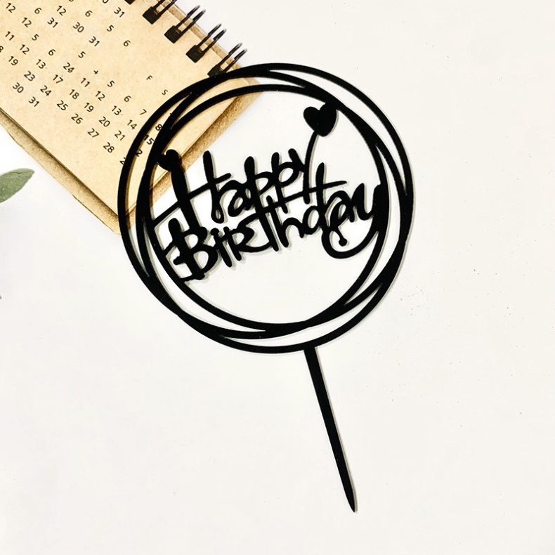 Phụ Kiện Trang Trí Bánh Kem  10 Meka Happy Birth Day Trang Trí Bánh Kem