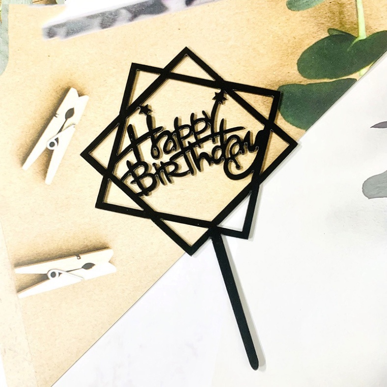 Phụ Kiện Trang Trí Bánh Kem  10 Meka Happy Birth Day Trang Trí Bánh Kem