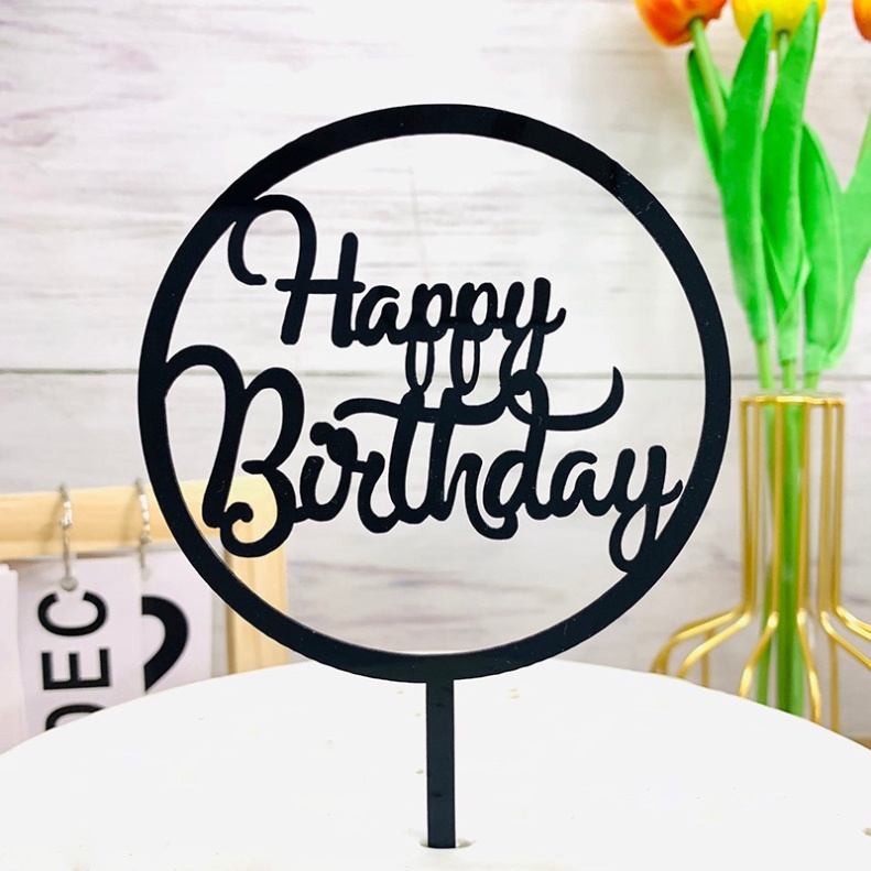 Phụ Kiện Trang Trí Bánh Kem  10 Meka Happy Birth Day Trang Trí Bánh Kem