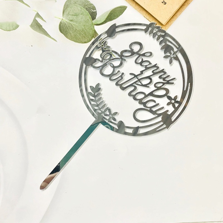 Phụ Kiện Trang Trí Bánh Kem  10 Meka Happy Birth Day Trang Trí Bánh Kem