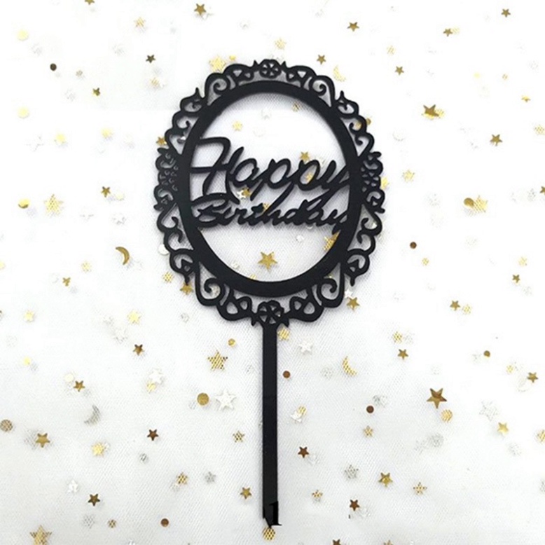 Phụ Kiện Trang Trí Bánh Kem  10 Meka Happy Birth Day Trang Trí Bánh Kem