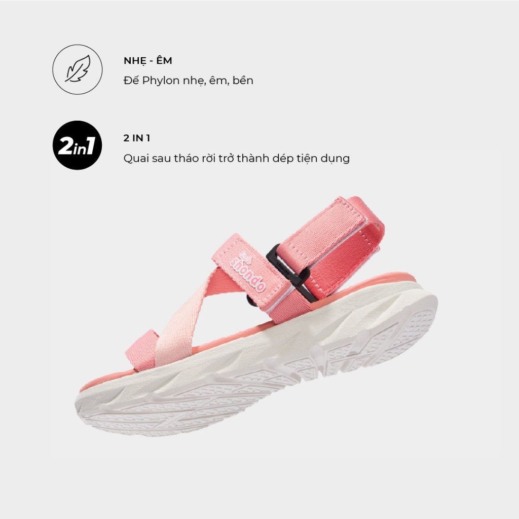 Giày Sandal Quai Dán Bé Trai Bé Gái LITTLE SHONDO F6 Sport Siêu Nhẹ Đế Mềm, Êm Đi Học Đi Chơi Hồng Trắng LIT0070