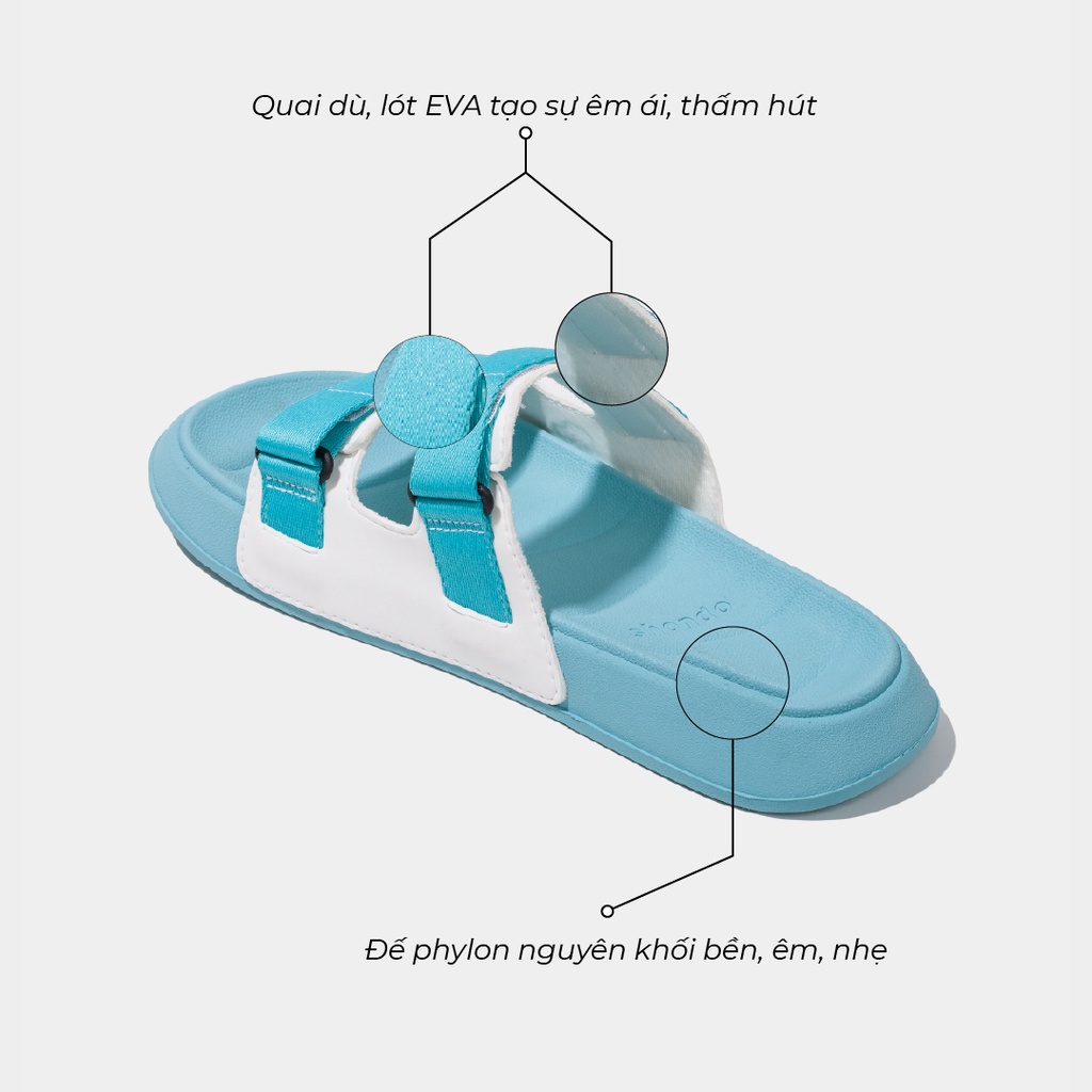 Dép Trendy III In SH Xanh Mặt Trời Trắng TRE3003