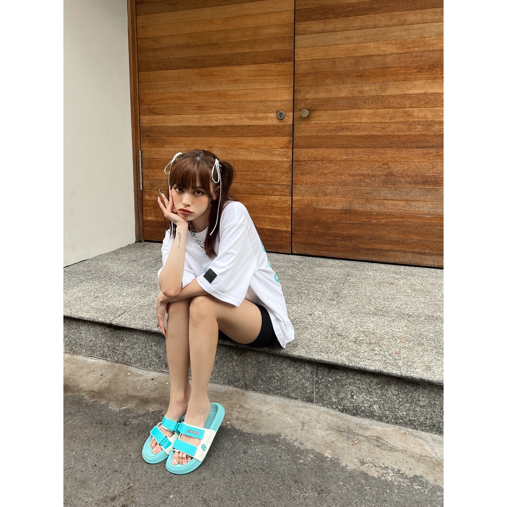 Dép Trendy III In SH Xanh Mặt Trời Trắng TRE3003