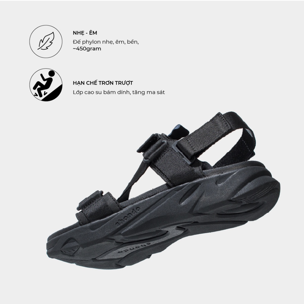 Giày Sandals F8 Shondo Full Đen F8M1111