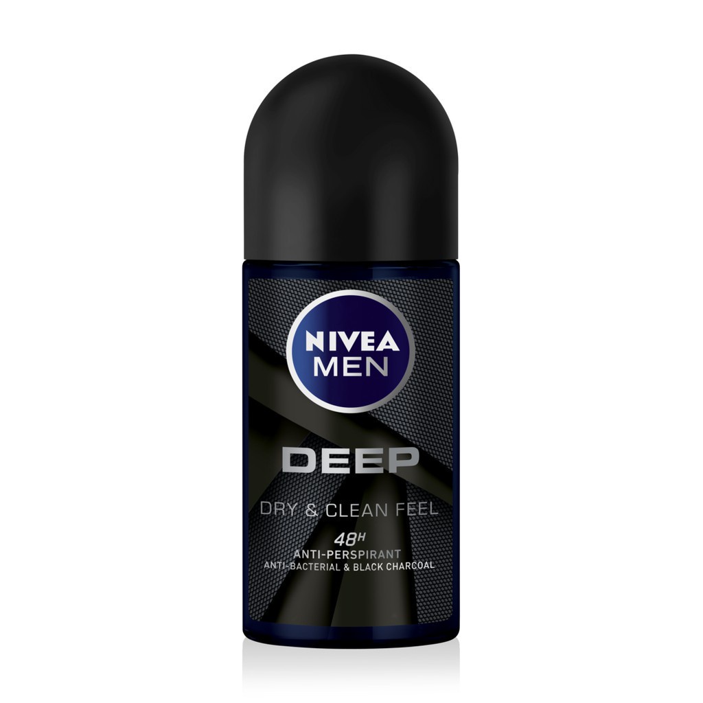 Lăn Ngăn Mùi NIVEA MEN Deep Than Hoạt Tính (50 ml) - 80031