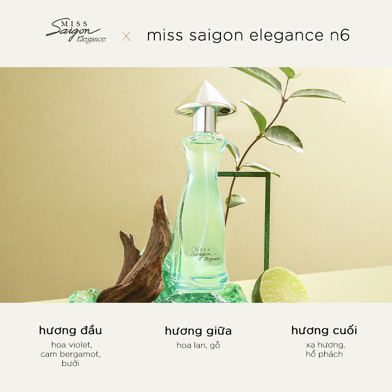 Nước hoa nữ Miss Saigon Elegance Jade 50ml - Hương Tươi Mát