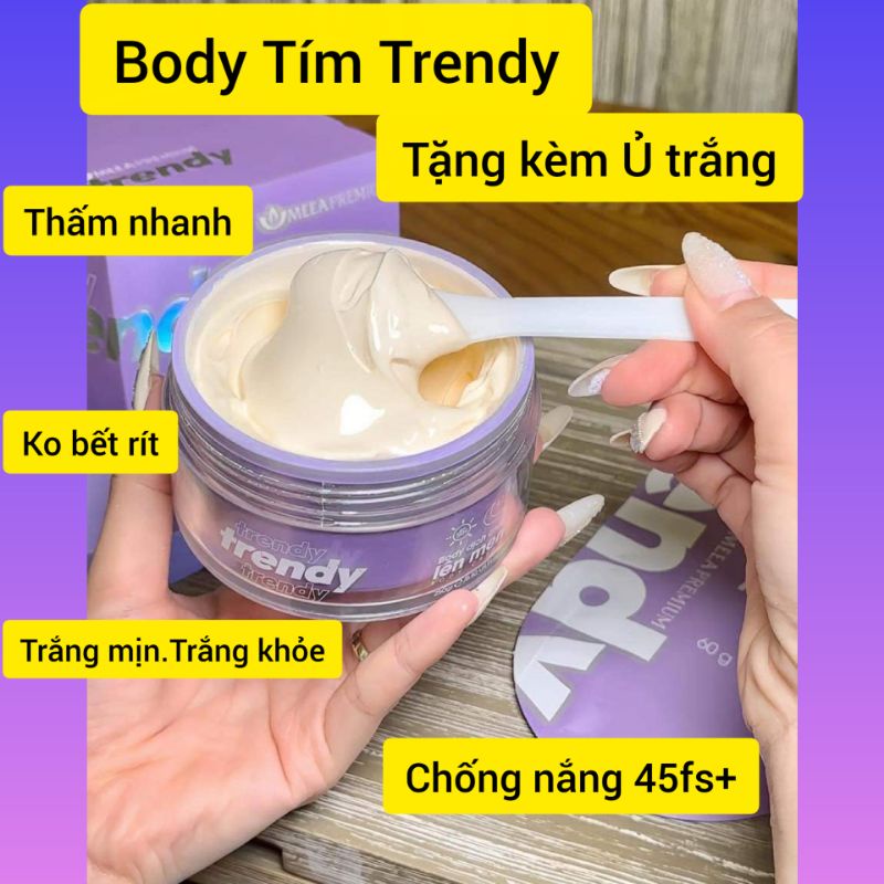 Body Tím Trendy Chính Hãng Kèm Ủ Trắng