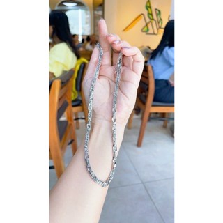 Dây chuyền xoắn vuông Loại trung mạ bạch kim kí hiệu Nicholas159