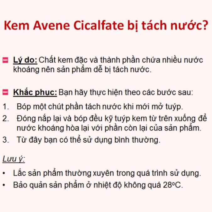 Kem làm dịu hồi phục da Avene Cicalfate Repair Cream (Pháp) - HANA