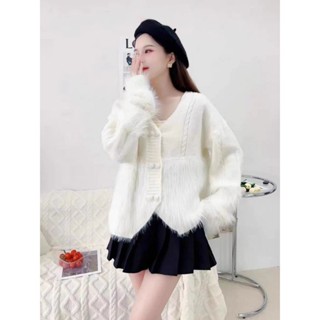 Áo len cúc bọc, áo khoác cadigan lông mềm mại cao cấp qc