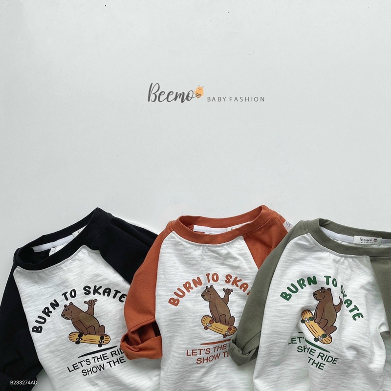 Áo phông ragilan thu đông cho bé