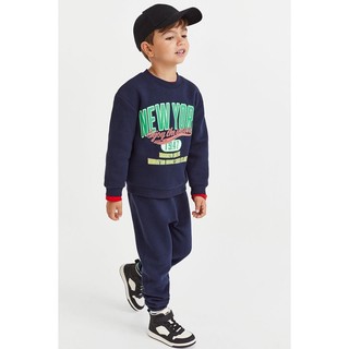Bộ nỉ da cá hm màu navy new york size 2 - 10y