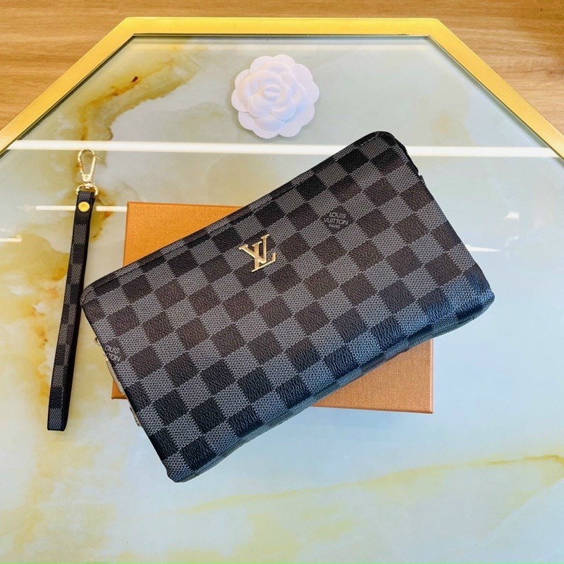 Ví cầm tay - Clutch Nam LV Khoá Số Bảo Mật Da bò Đẳng Cấp Nhiều Ngăn LV-666