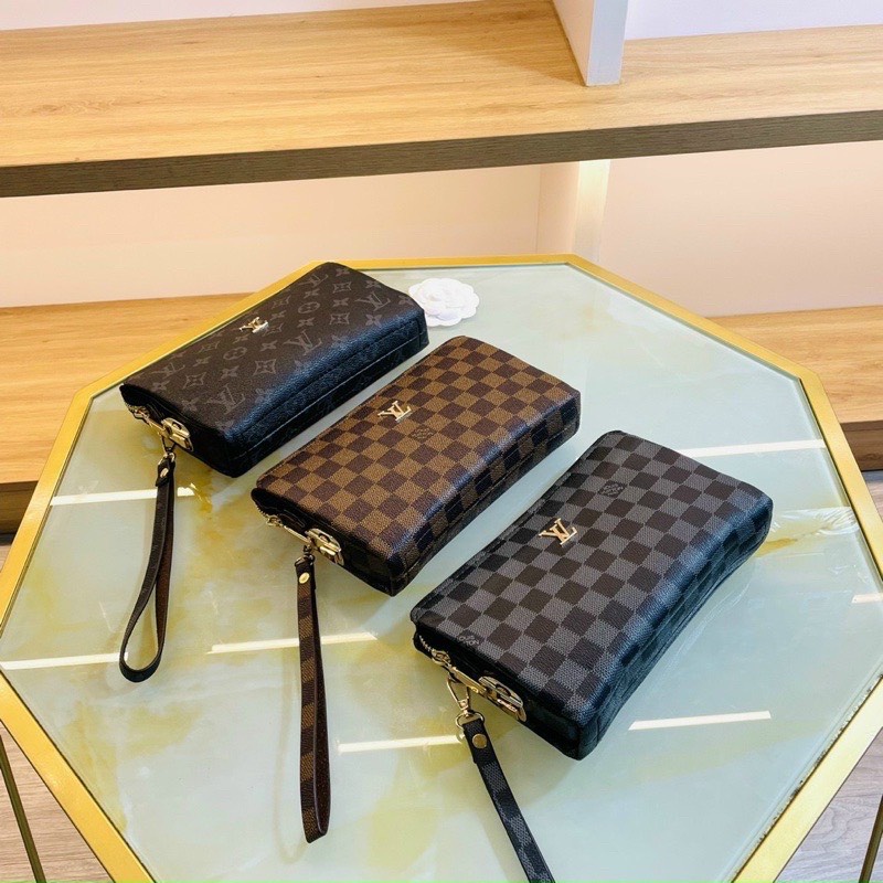 Ví cầm tay - Clutch Nam LV Khoá Số Bảo Mật Da bò Đẳng Cấp Nhiều Ngăn LV-666