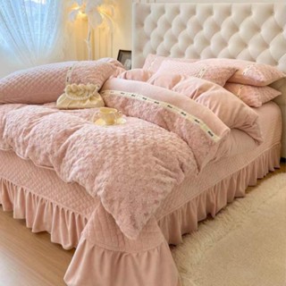 Bộ Chăn ga gối lông Hồ ly cao cấp sang chảnh quý phái, sét chăn ga trần mềm mại ấm áp sang trọng tại COZY(35 mẫu)