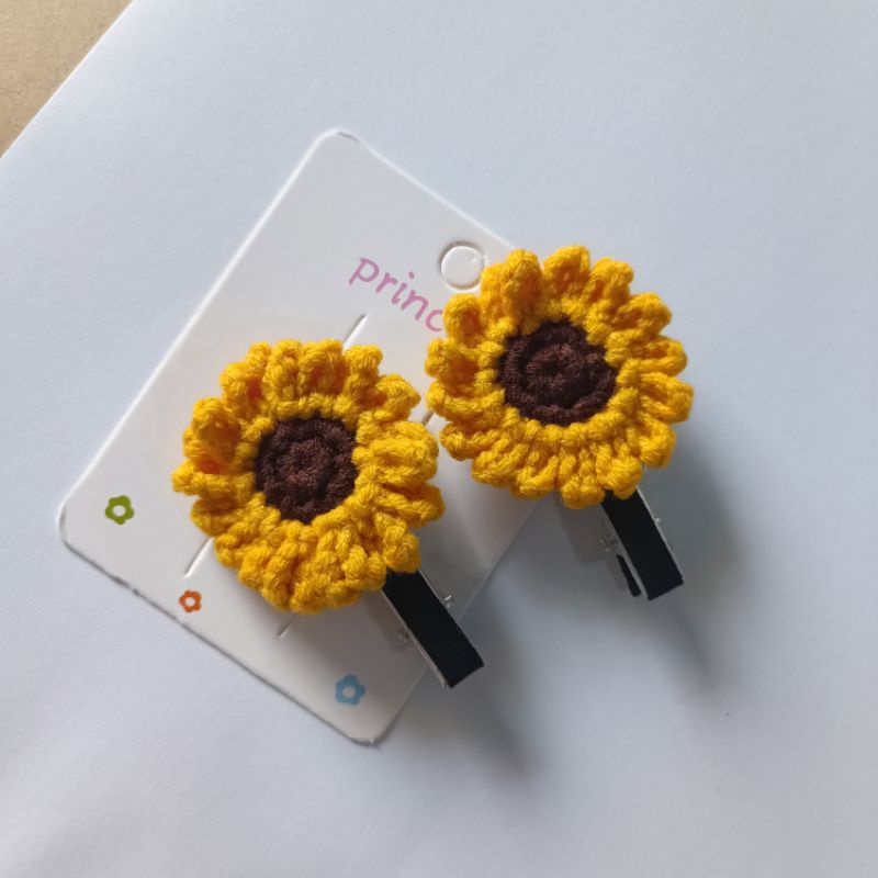 Kẹp len hoa hướng dương / jendyciii /