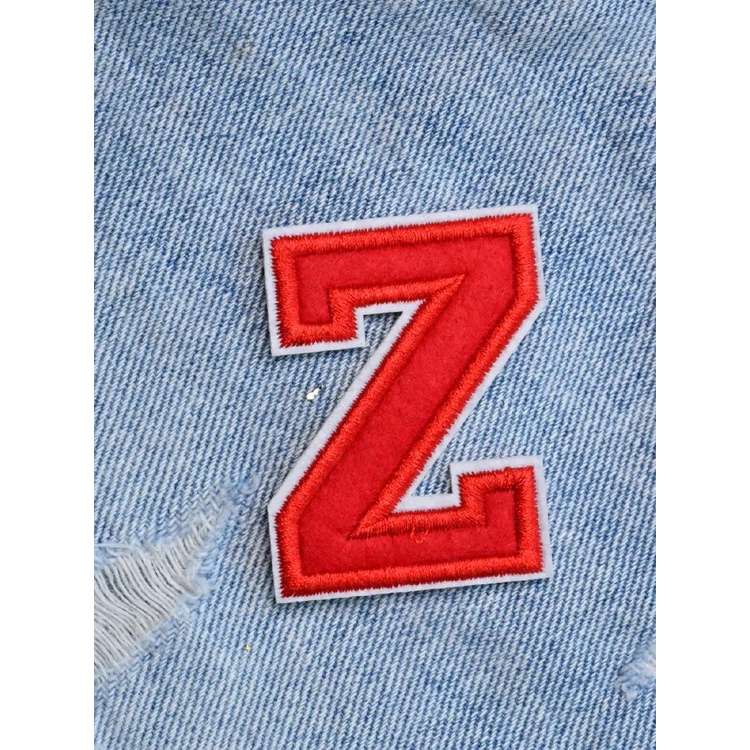 Patch vải ủi nhiệt thêu logo hình bảng chữ cái đơn giản đẹp dễ thương sticker H162