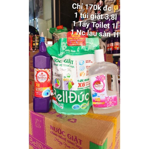 Combo Nước Giặt Túi Bell Đức Mua Một Tặng Hai 3,8l đậm đặc
