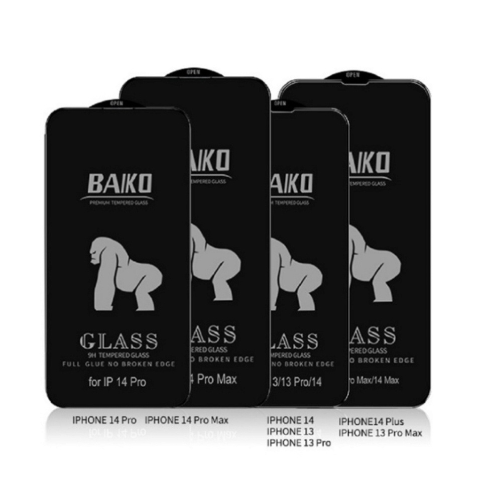 Kính Cường Lực IPhone Baiko Chính Hãng, Siêu Mượt, Chống Bụi Màng Loa Siêu Bền 15/15Prm/X/Xs/Xsmax/11/12/13