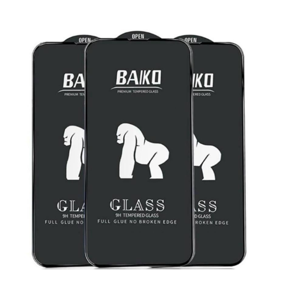 Kính Cường Lực IPhone Baiko Chính Hãng, Siêu Mượt, Chống Bụi Màng Loa Siêu Bền 15/15Prm/X/Xs/Xsmax/11/12/13