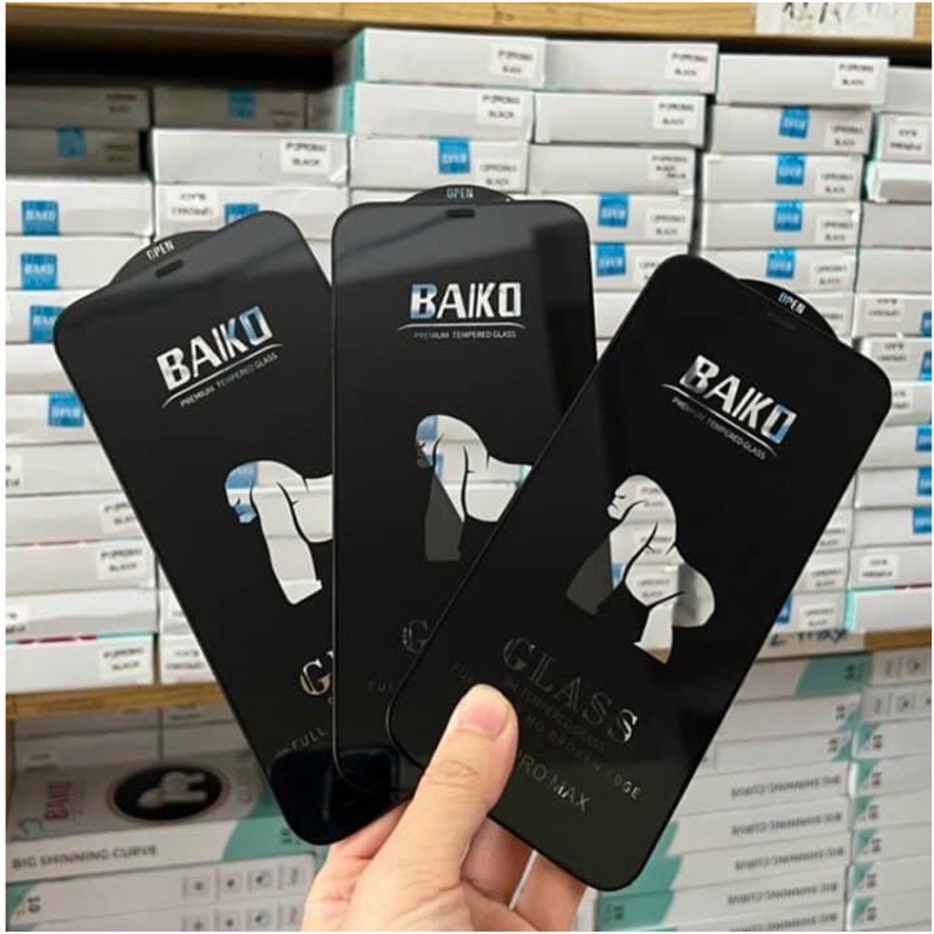 Kính Cường Lực IPhone Baiko Chính Hãng, Siêu Mượt, Chống Bụi Màng Loa Siêu Bền 15/15Prm/X/Xs/Xsmax/11/12/13