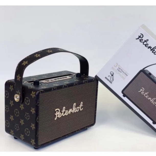 Loa Bluetooth Peterhot A105 Chính Hãng, Âm Thanh Siêu Đỉnh, Tích Hợp Cổng Micro 6.5 Karaoke Dây  - Music Official Strore