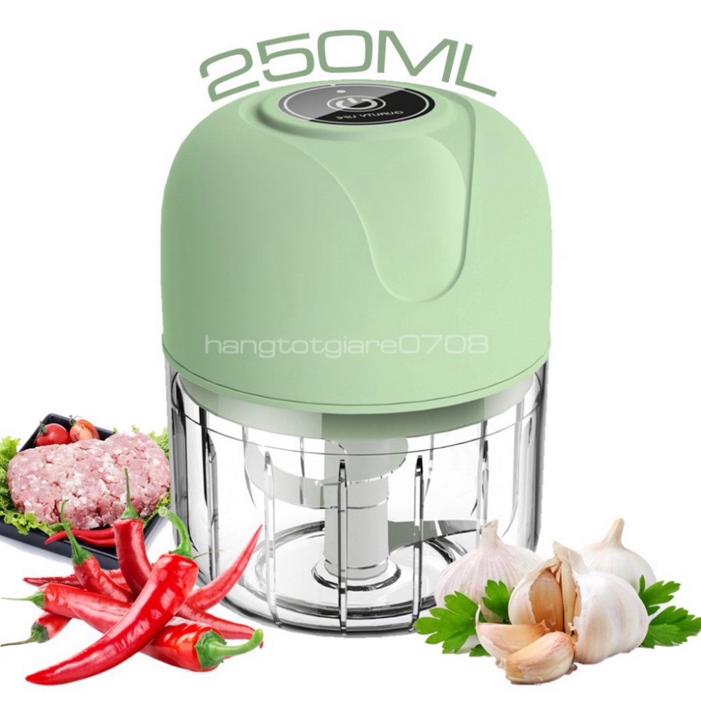 Máy Xay Mini Tỏi Ớt Cầm Tay 250ml Sử Dụng Cổng Sạc USB Siêu Tiện Lợi Mẫu Mới - XT2