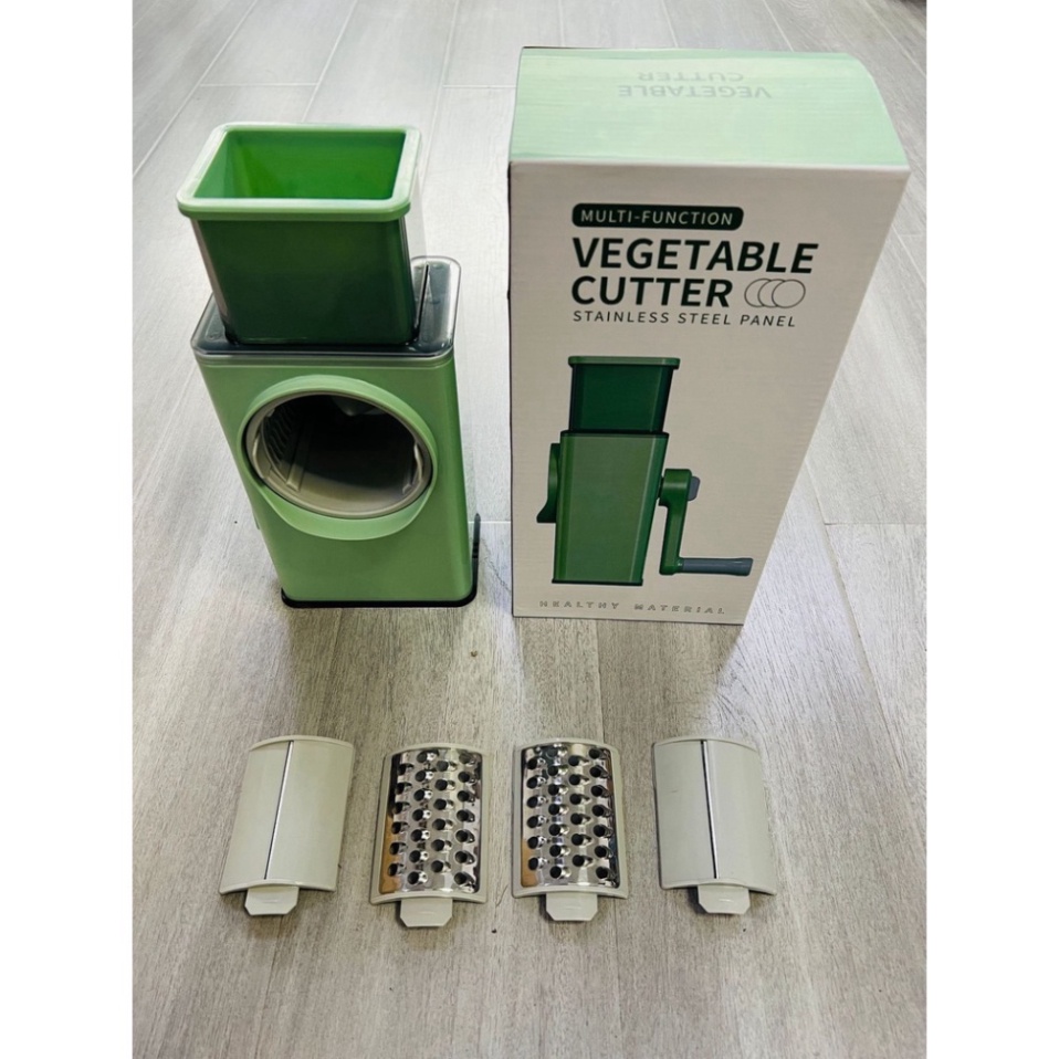 Máy Thái Lát Rau Củ - Thái Lát Bào Cắt Củ Quả Đa Năng Kèm 6 Lưỡi Dao Cắt New New