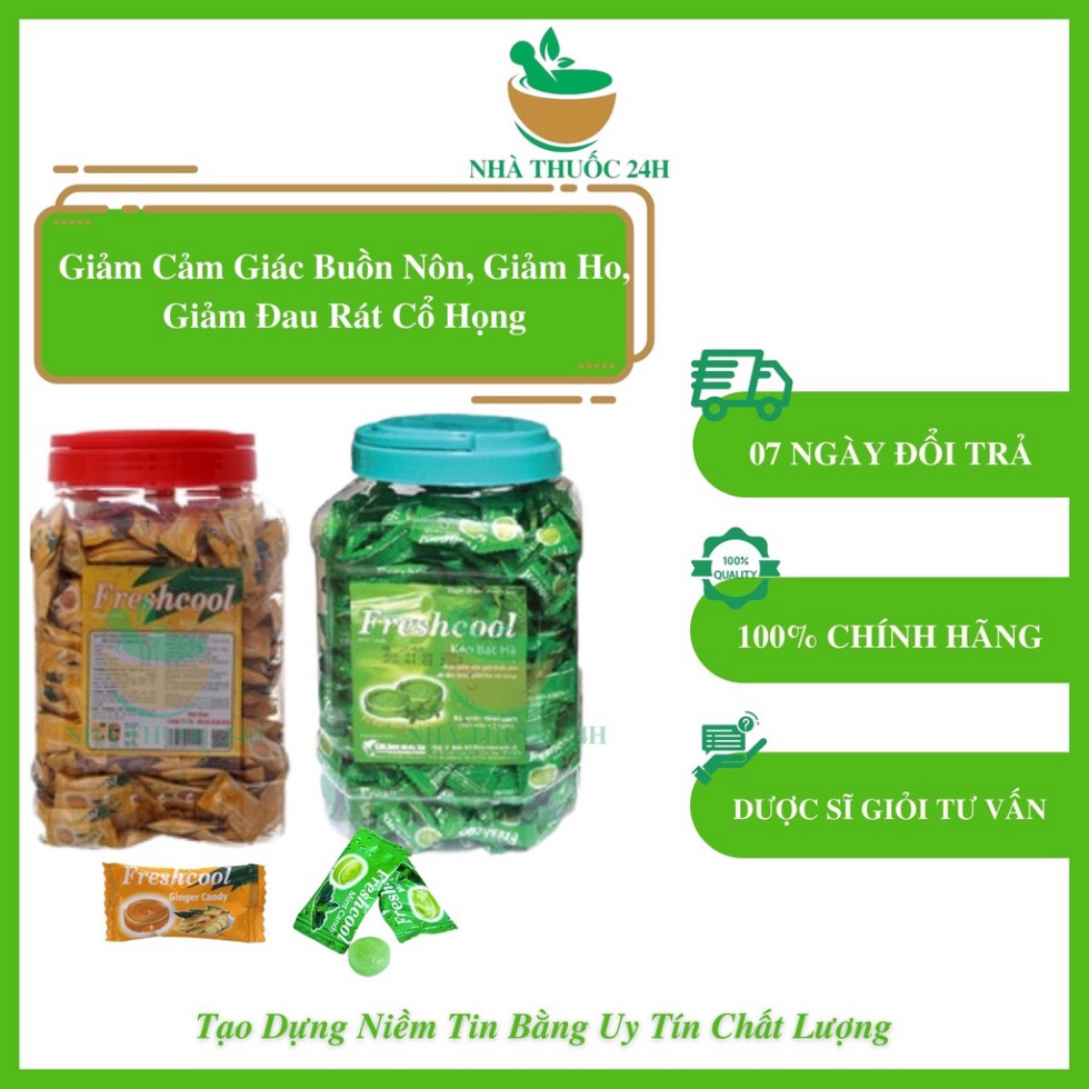 Kẹo Ngậm Ho FreshCool Vị Gừng Bạc Hà
